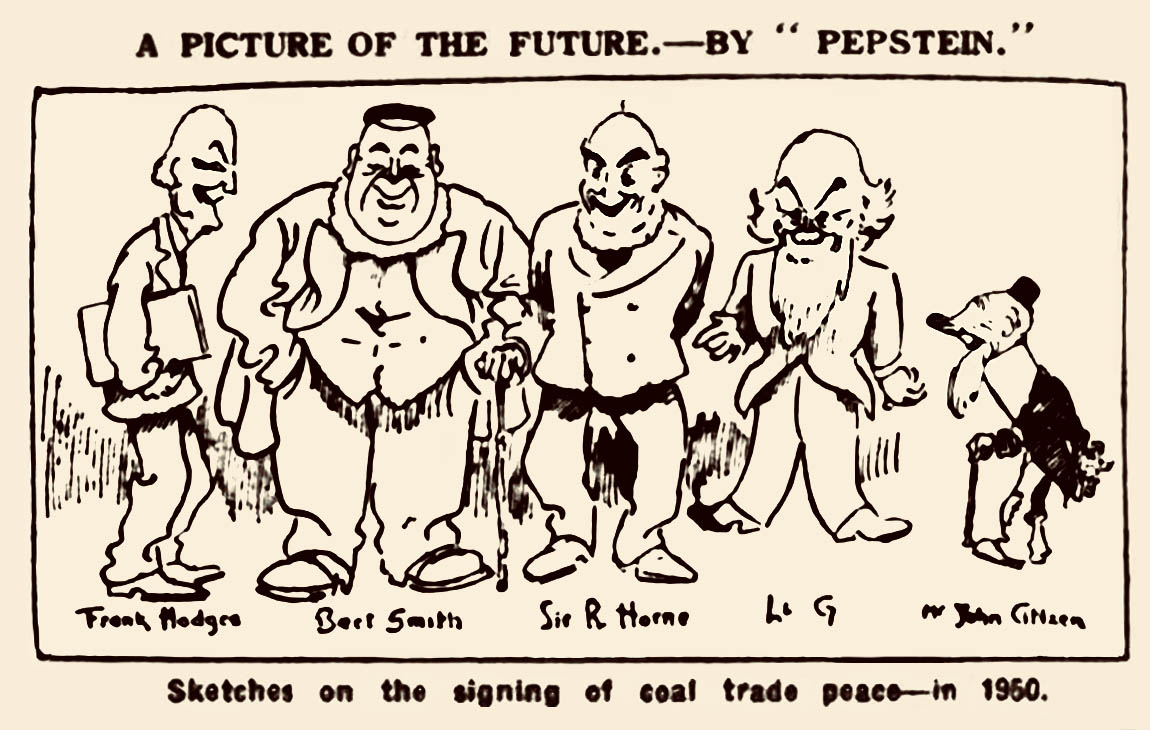 Liverpool Echo cartoon on 1921 coal strike