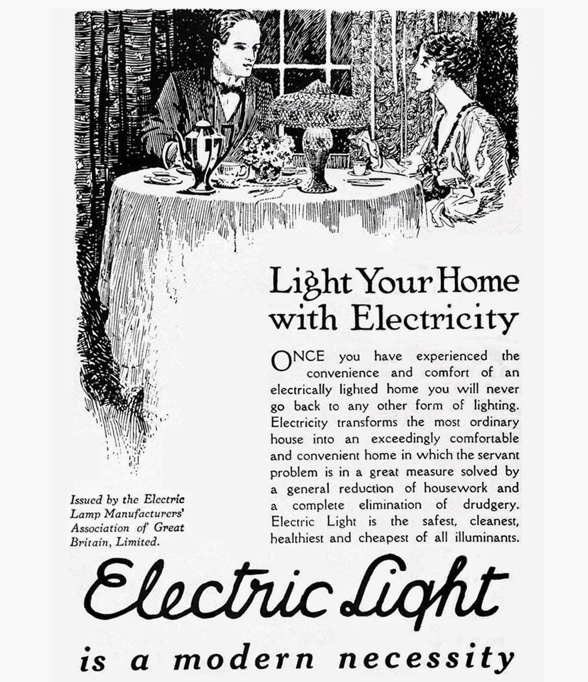 Electric Lamp Manufacturers' Association poster 1920s