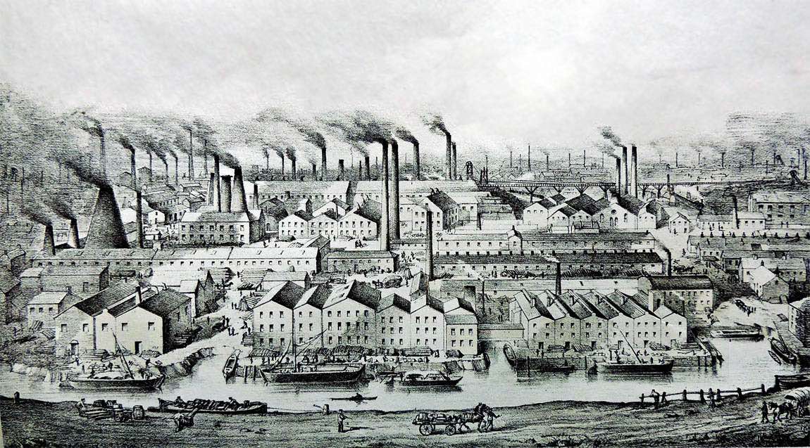 St Helens glassworks and collieries 1879