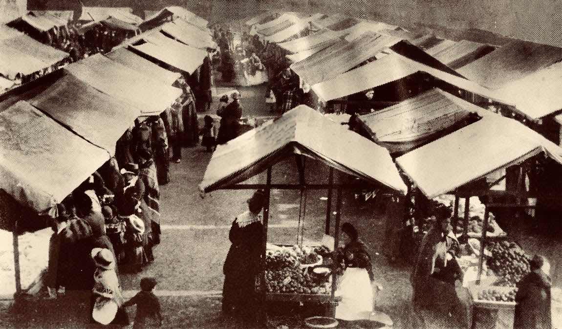 Market, St Helens 1880s