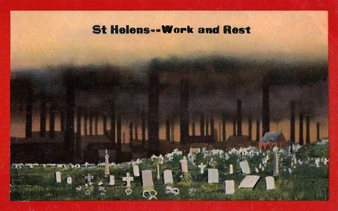 St Helens chimneys and graveyard - work and rest