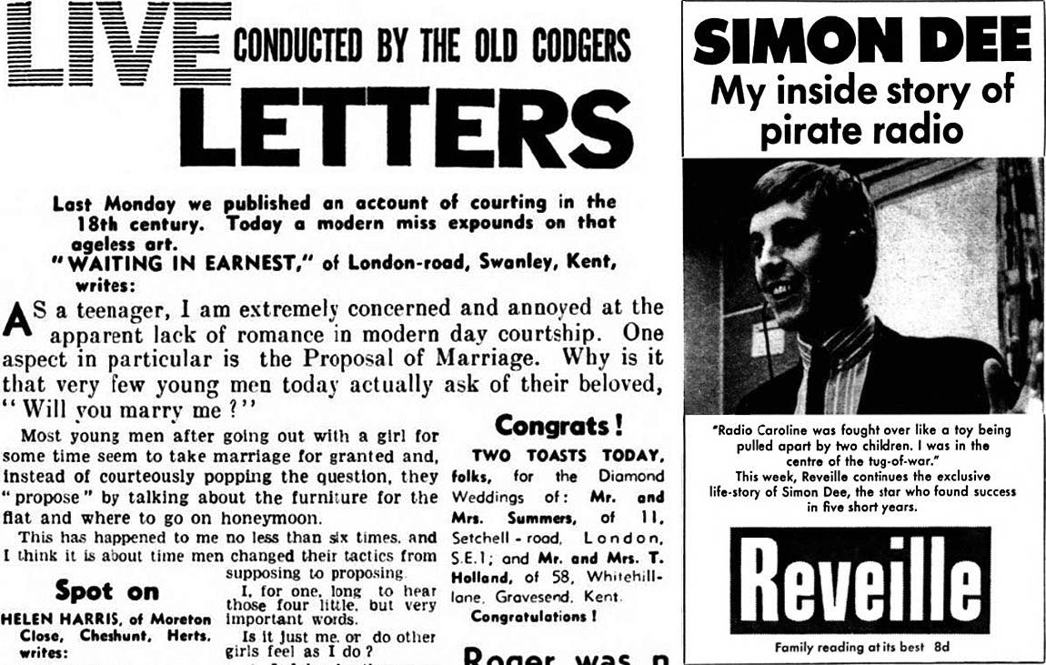 Daily Mirror live letters by Old Codgers