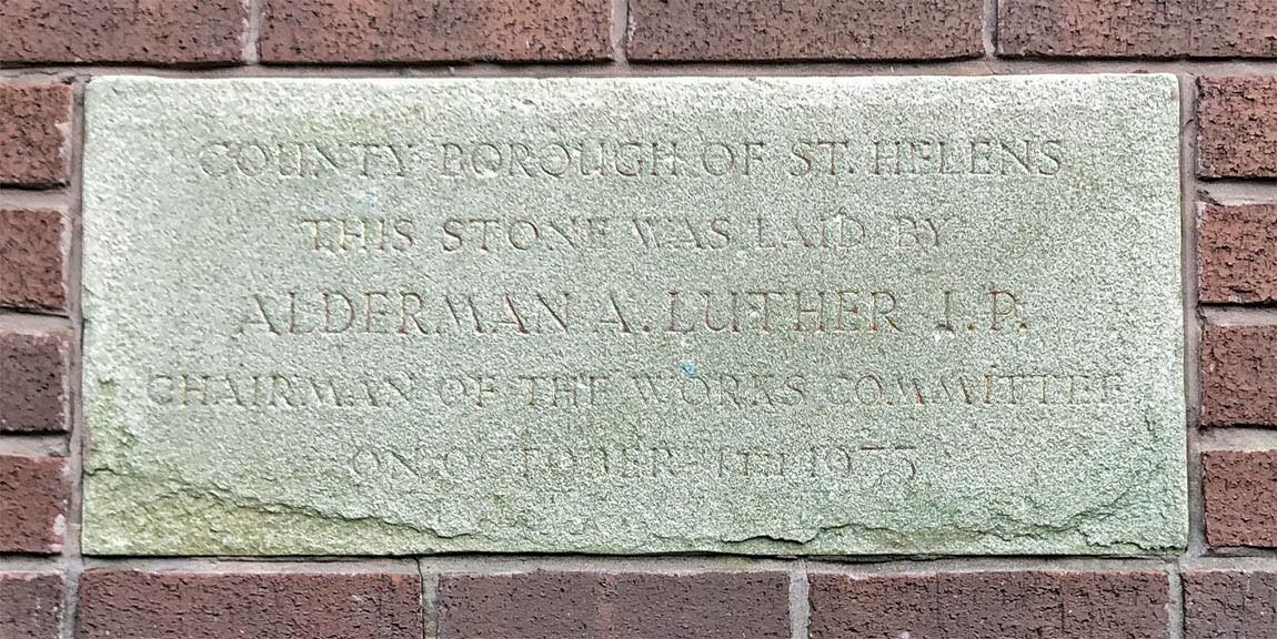 Parr Baths St Helens foundation stone