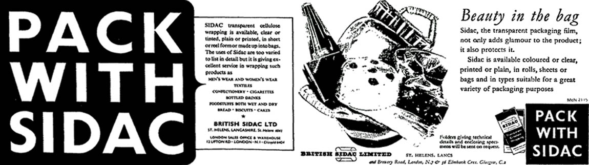 British Sidac advertisements