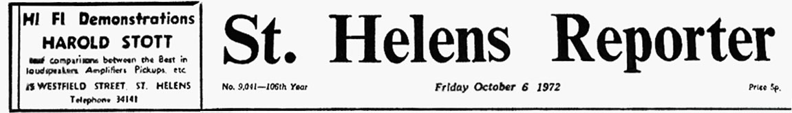 St Helens Reporter Masthead